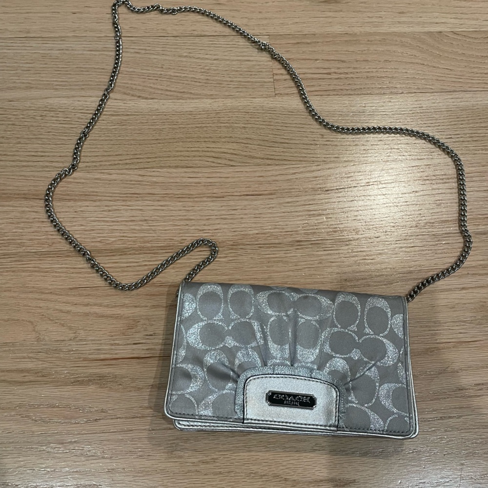 Coach silver crossbody